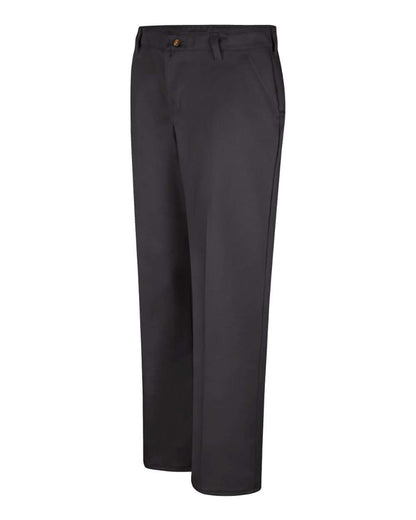 Red Kap Women's Plain Front Cotton Pants PC45 #color_Black - 30I