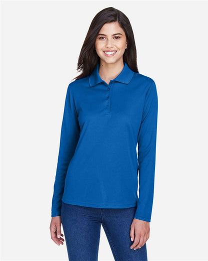 CORE365 Women's Pinnacle Performance Long Sleeve Piqué Polo 78192 #colormdl_True Royal