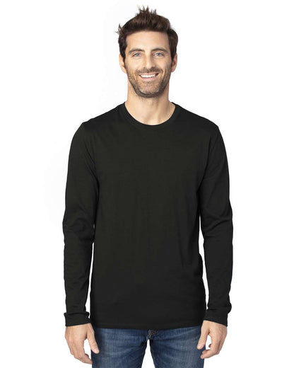 Threadfast Apparel Unisex Ultimate CVC Long Sleeve T-Shirt 100LS #colormdl_Black