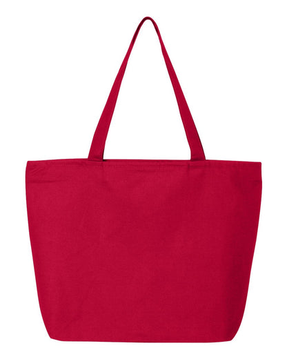 Q-Tees 25L Zippered Tote Q611 #color_Red
