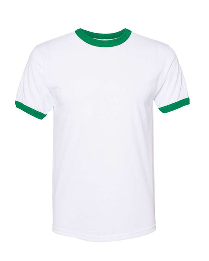 Augusta Sportswear 50/50 Ringer T-Shirt 710 #color_White/ Kelly