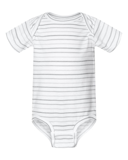 Rabbit Skins Infant Fine Jersey Bodysuit 4424 #color_Shadow Stripe