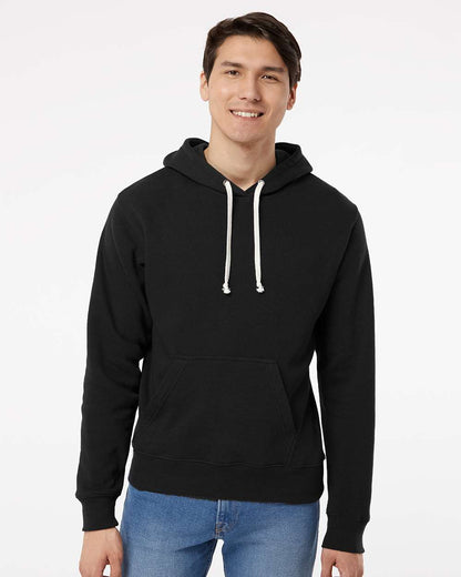 J. America Men's Triblend Fleece Hooded Sweatshirt 8871 #colormdl_Black Solid