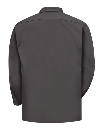 Red Kap Men's Tall Utility Long Sleeve Work Shirt ST52T #color_Charcoal