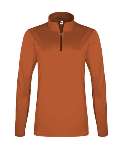 C2 Sport Women's Quarter-Zip Pullover 5602 #color_Burnt Orange