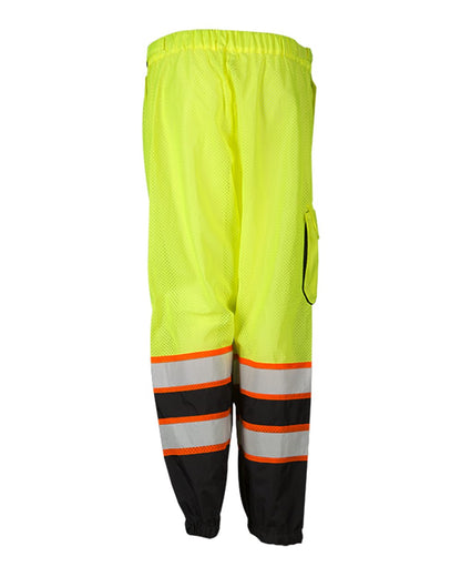 Kishigo Unisex Premium Brilliant Series® Mesh Pants 3118-3119 #color_Lime