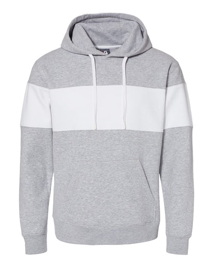 J. America Men's Varsity Fleece Colorblocked Hooded Sweatshirt 8644 #color_Oxford