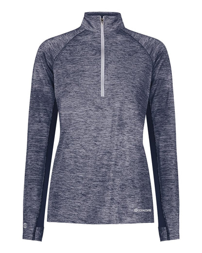 Holloway Women's Electrify CoolCore® Quarter-Zip Pullover 222774 #color_Navy Heather