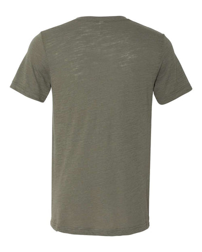 BELLA + CANVAS Textured Jersey V-Neck Tee 3655 #color_Olive Slub