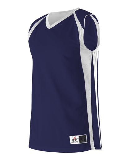 Alleson Athletic Women's Reversible Basketball Jersey 54MMRW #color_Navy/ White