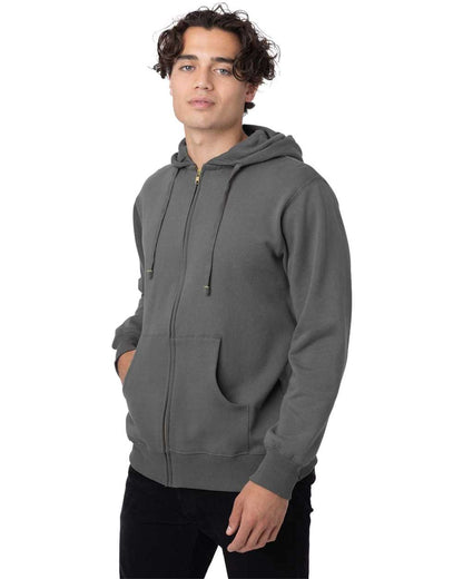 econscious Unisex Heritage Full-Zip Hooded Sweatshirt EC5650 #colormdl_Charcoal