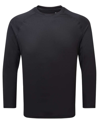 TriDri Unisex Panelled Long Sleeve Tech T-Shirt TD050 #color_Black