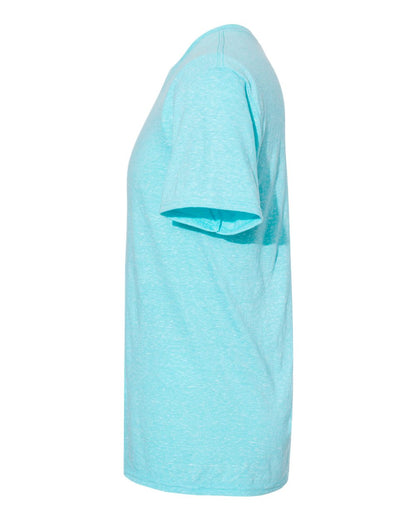 JERZEES Unisex Snow Heather Jersey T-Shirt 88MR #color_Caribbean Blue