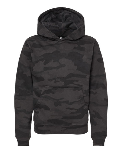 Independent Trading Co. Youth Midweight Hooded Sweatshirt SS4001Y #color_Black Camo