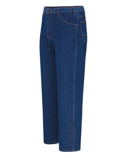 Dickies Men's Extended Sizes Industrial Relaxed Fit Jeans CR39EXT #color_Rinsed Indigo Blue - 32I