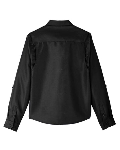 Harriton Women's Key West Performance Staff Shirt M580LW #color_Black