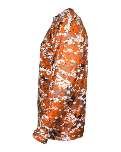 Badger Digital Camo Long Sleeve T-Shirt 4184 #color_Burnt Orange Digital