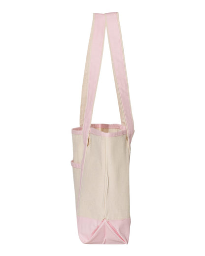 Q-Tees 20L Small Deluxe Tote Q125800 #color_Natural/ Light Pink