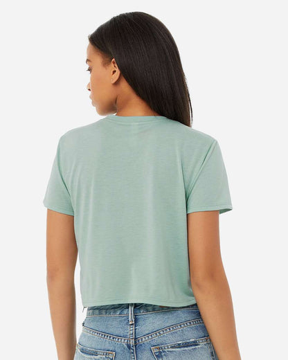 BELLA + CANVAS Women’s Flowy Crop Tee 8882 #colormdl_Dusty Blue