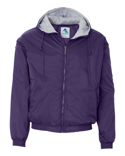 Augusta Sportswear Fleece Lined Hooded Jacket 3280 #color_Purple