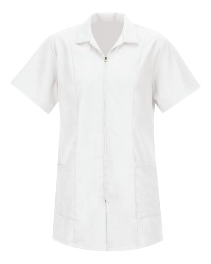 Red Kap Women's Zip Front Smock KP43 #color_White