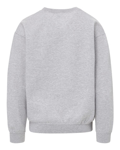 MV Sport Youth Buddy Crewneck Sweatshirt 23154Y #color_Heather Grey