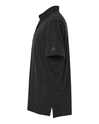 Adidas Men's Ultimate365 Jacquard Polo A2014 #color_Carbon/ Black
