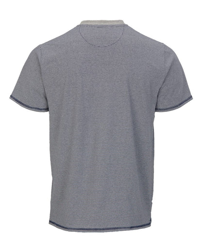 Boxercraft Men's Striped V-Notch T-Shirt BM2401 #color_Navy/ White