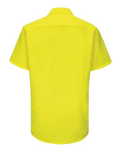 Red Kap Men's Enhanced & Hi-Visibility Work Shirt SY24 #color_Fluorescent Yellow