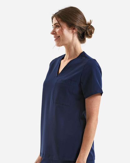 Onna Women's Limitless V-Neck Stretch Scrub Top NN300 #colormdl_Navy
