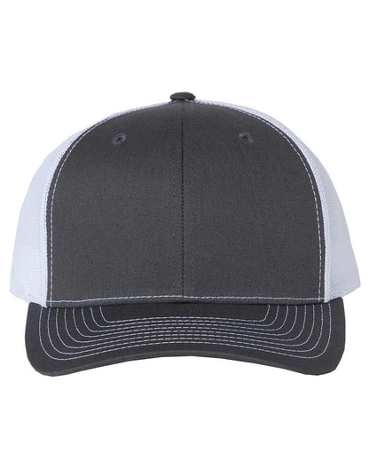 Richardson Snapback Trucker Cap 112 #color_Charcoal/ White