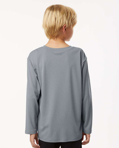 AllPro Youth Pro-Lock Performance Long Sleeve T-Shirt 48400Y #colormdl_Heather Steel