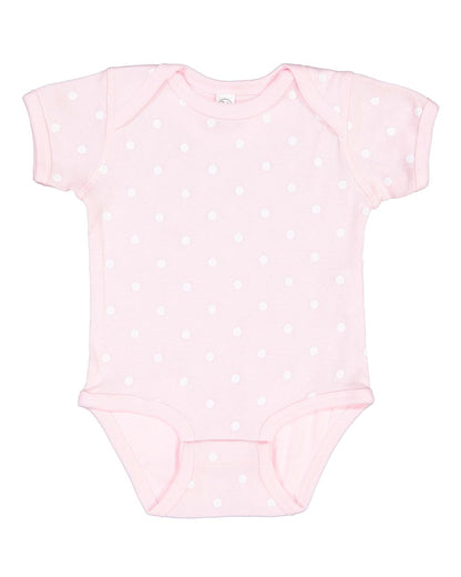 Rabbit Skins Infant Baby Rib Bodysuit 4400 #color_Ballerina/ White Dot