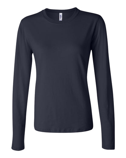 BELLA + CANVAS Women’s Jersey Long Sleeve Tee 6500 #color_Navy