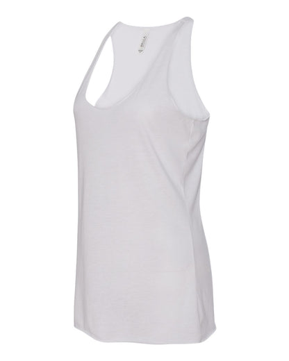 BELLA + CANVAS Women's Triblend Racerback Tank 8430 #color_Solid White Triblend