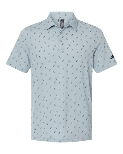 Adidas Men's Ultimate365 Mesh Print Polo A2012 #color_Wonder Blue/ Collegiate Navy