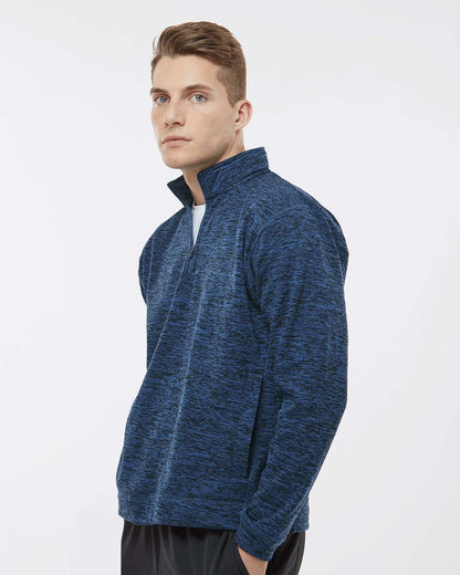 J. America Men's Cosmic Fleece Quarter-Zip Sweatshirt 8614 #colormdl_Royal Fleck