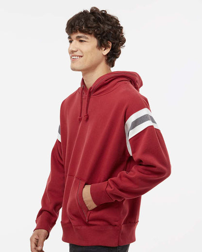 J. America Men's Vintage Athletic Hooded Sweatshirt 8847 #colormdl_Simply Red