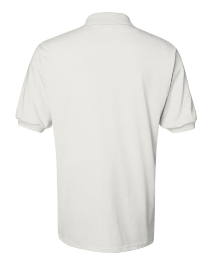 JERZEES Men's SpotShield® 50/50 Polo 437MSR #color_White