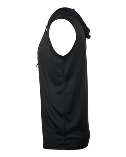 Badger Youth B-Core Sleeveless Hooded T-Shirt 2108 #color_Black