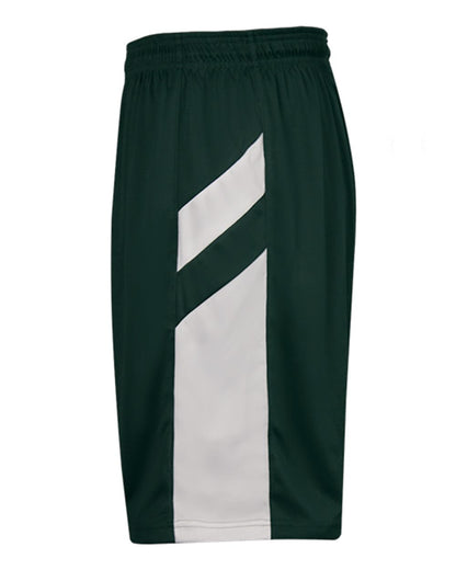 Alleson Athletic Men's B-Pivot Rev. Shorts 7266 #color_Forest/ White
