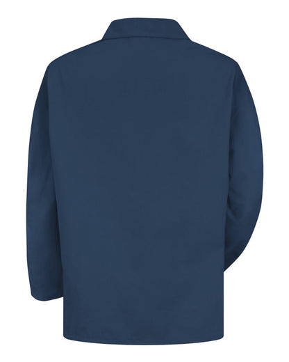 Red Kap Unisex Lapel Counter Coat KP10 #color_Navy
