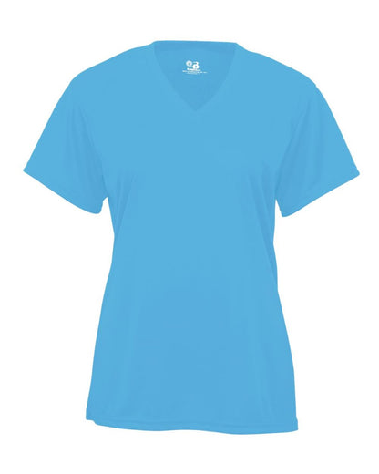 Badger Women’s B-Core V-Neck T-Shirt 4162 #color_Columbia Blue 