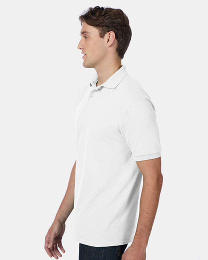 Hanes Men's EcoSmart® Jersey Polo 054X #colormdl_White
