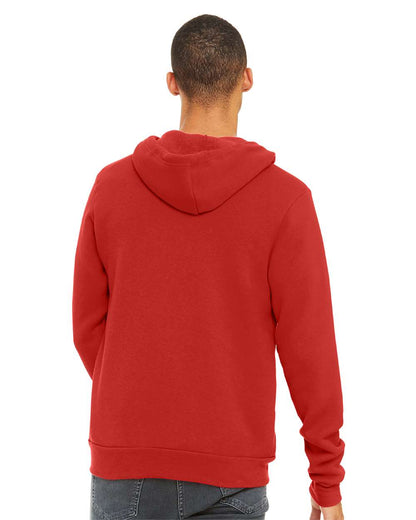 BELLA + CANVAS Sponge Fleece Full-Zip Hoodie 3739 #colormdl_Red