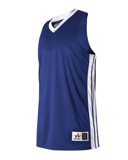 Alleson Athletic Women's Single Ply Basketball Jersey 538JW #color_Navy/ White