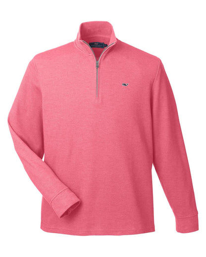 vineyard vines Men's Saltwater Quarter-Zip Pullover K002708 #color_Sailors Red
