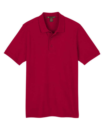 Harriton Men's Valiant Cotton Snag Protect Polo M205 #color_Red