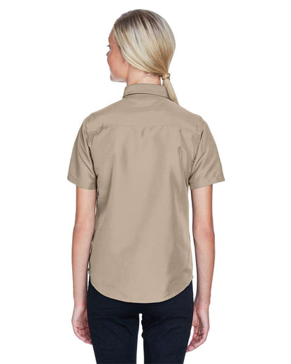 Harriton Women's Key West Short Sleeve Performance Staff Shirt M580W #colormdl_Khaki