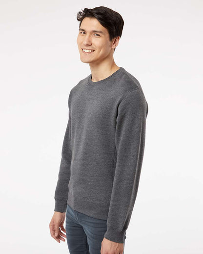 J. America Unisex Triblend Fleece Crewneck Sweatshirt 8870 #colormdl_Black Triblend